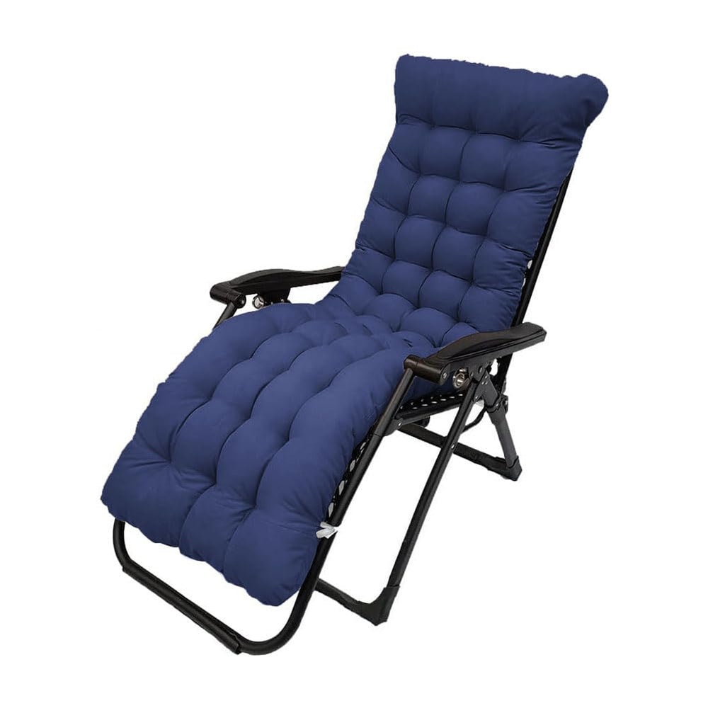 Pasrdqoyp front view of navy chaise cushion showing full-length comfort