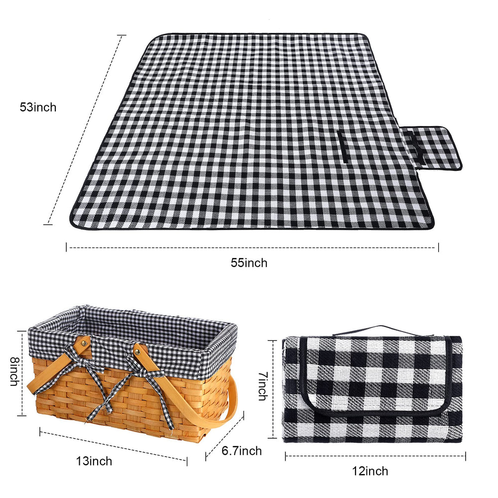 Patelai basket and blanket folded showing compact storage convenience