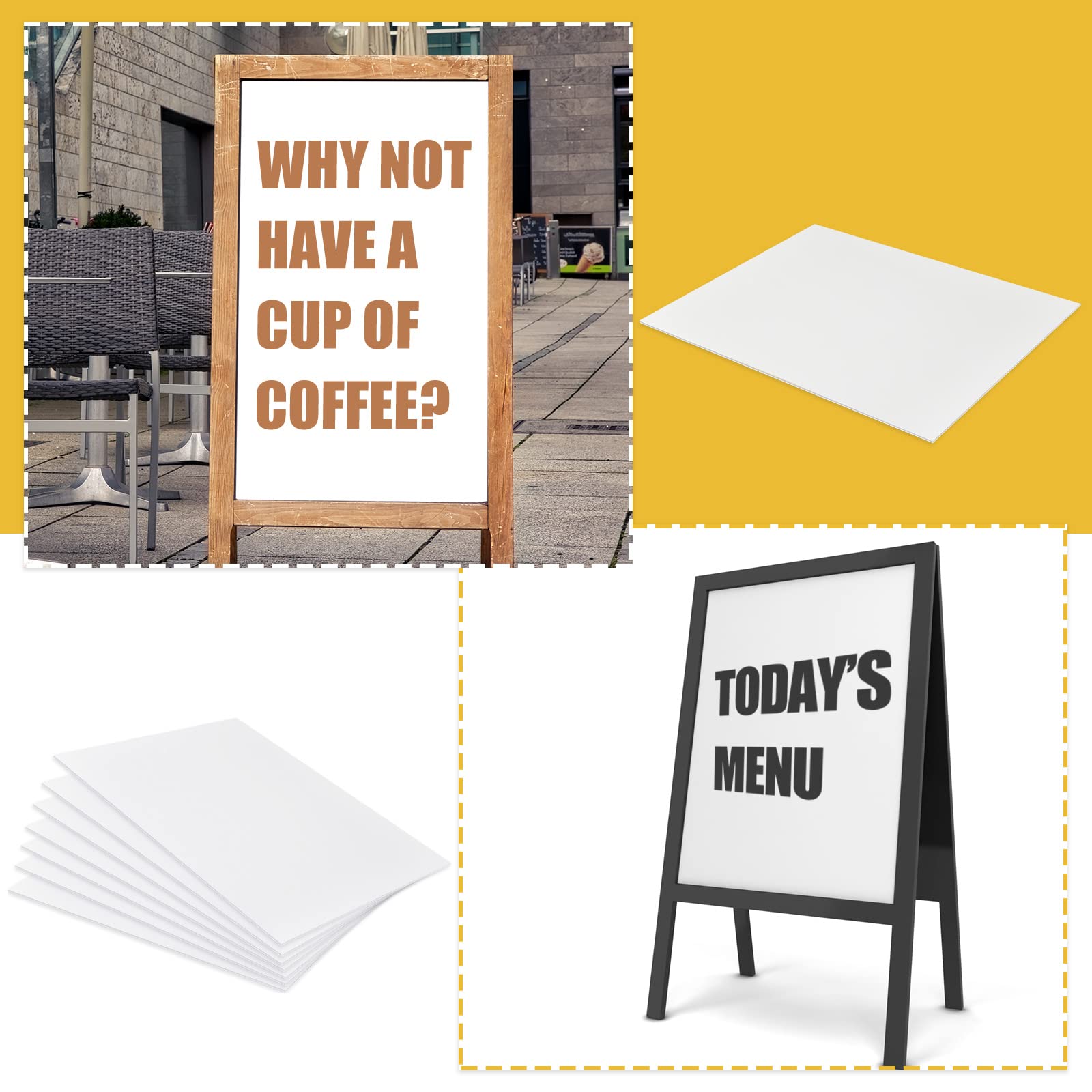 Patelai double-sided printed sign, high visibility both sides benefit