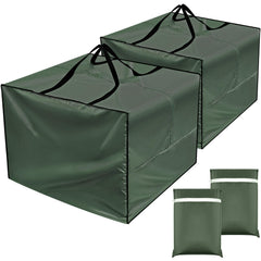 Patelai front view showing two green storage bags protecting cushions and saving space