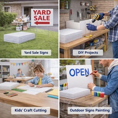Patelai yard sign mounted on H-stake in lawn for quick outdoor visibility