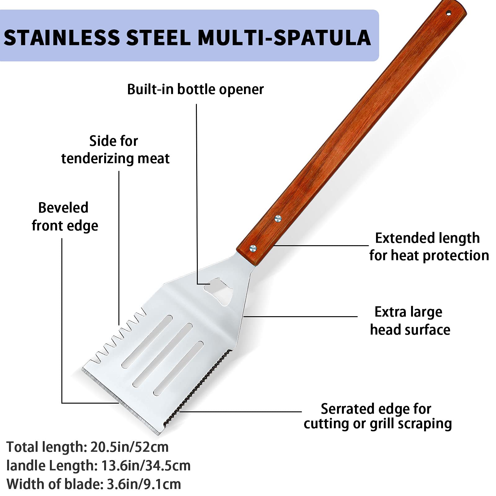 Patelai solid spatula close-up showing smooth edge for sturdy lifting