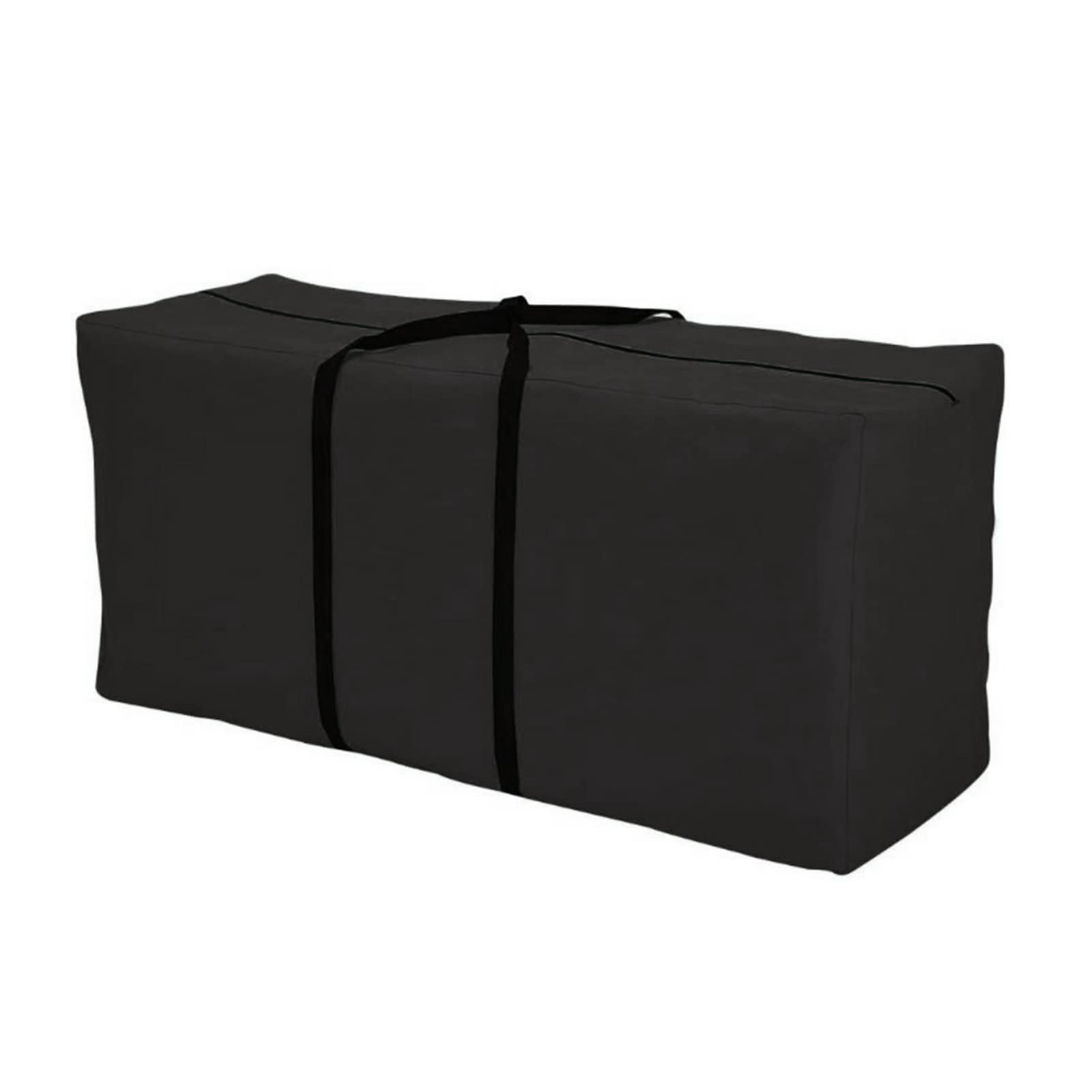 PATERIC front view of 68-inch black storage bag protecting cushions and reducing weather damage