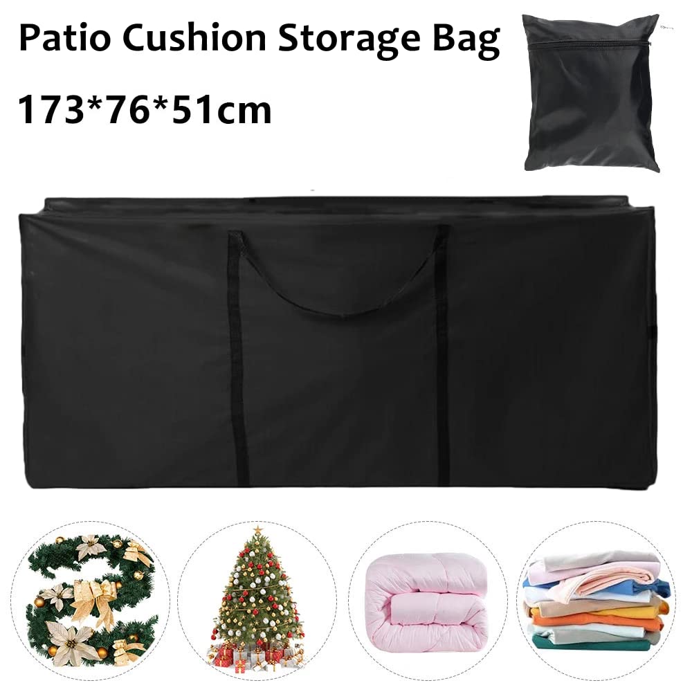 PATERIC storage bag next to measuring tape showing 68-inch length for accurate sizing
