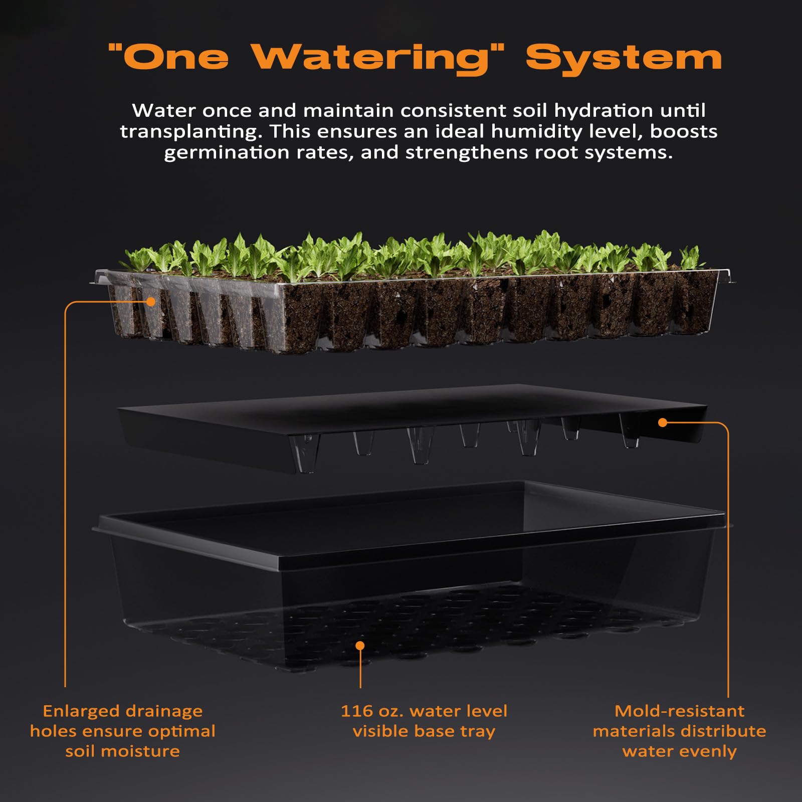 Patigrow humidity dome detail showing vents to control moisture and airflow