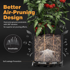 Patigrow reinforced handle detail showing strong lift points for portability