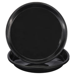 PATIKIL front view of 20-inch black tray showing size and shape for neat plant support