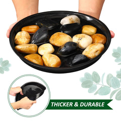 PATIKIL four saucers stacked for compact storage and organized gardening supplies