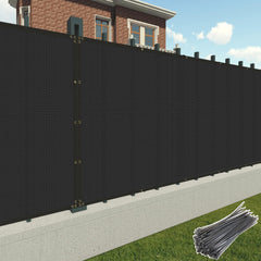 Patio front packaging showing 6x50 black privacy screen benefit durable barrier