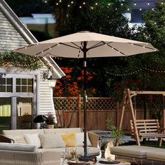 Patio Kingdom close-up of polyester canopy fabric highlighting UV resistance and water-shedding benefits