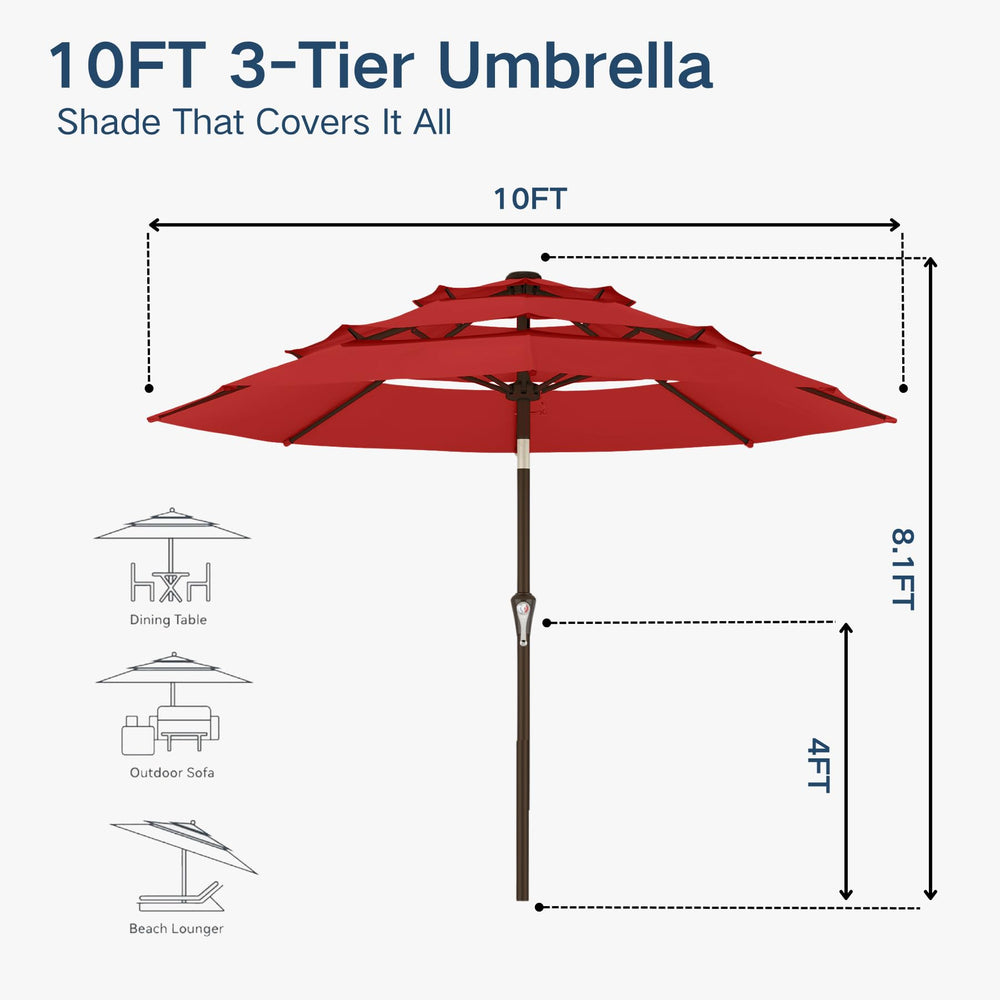 Patio Kingdom label close-up highlighting material and UV-resistant fabric benefits