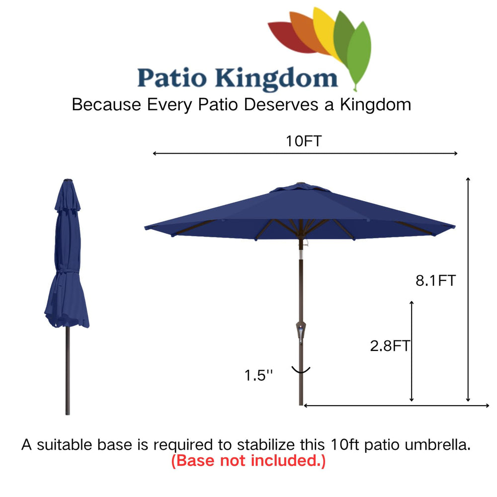Patio Kingdom folded umbrella with cover for compact storage
