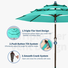 Patio Kingdom underside showing eight steel ribs for reinforced durability benefit