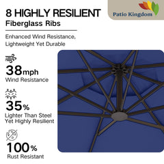 Patio Kingdom vented top demonstrating improved airflow and stability