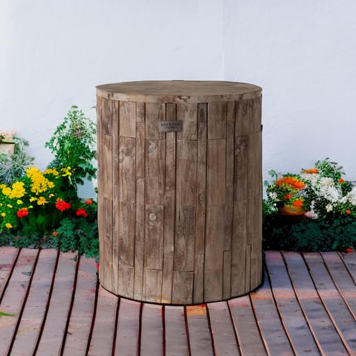 Patio Sense Elyse used as plant pedestal displaying elevated greenery and balance