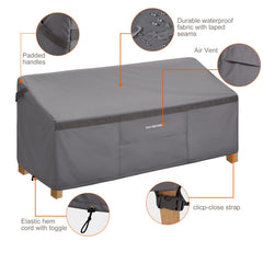 PATIOASIS buckle and bottom rope lock securing cover in windy conditions