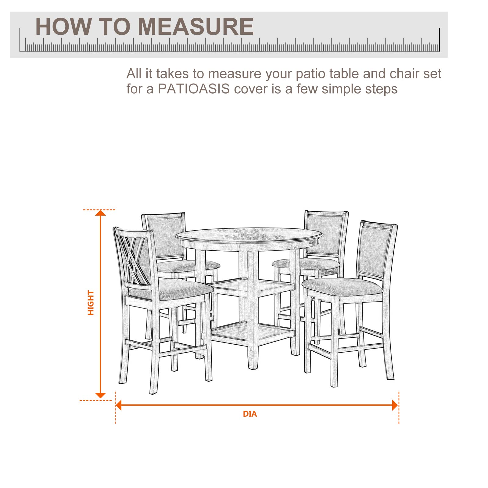 PATIOASIS close-up of 600D oxford fabric texture, highlights durable weather resistance