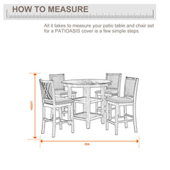 PATIOASIS close-up of 600D oxford fabric texture, highlights durable weather resistance