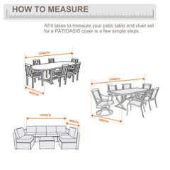PATIOASIS close-up of 600D fabric texture shows durable protection