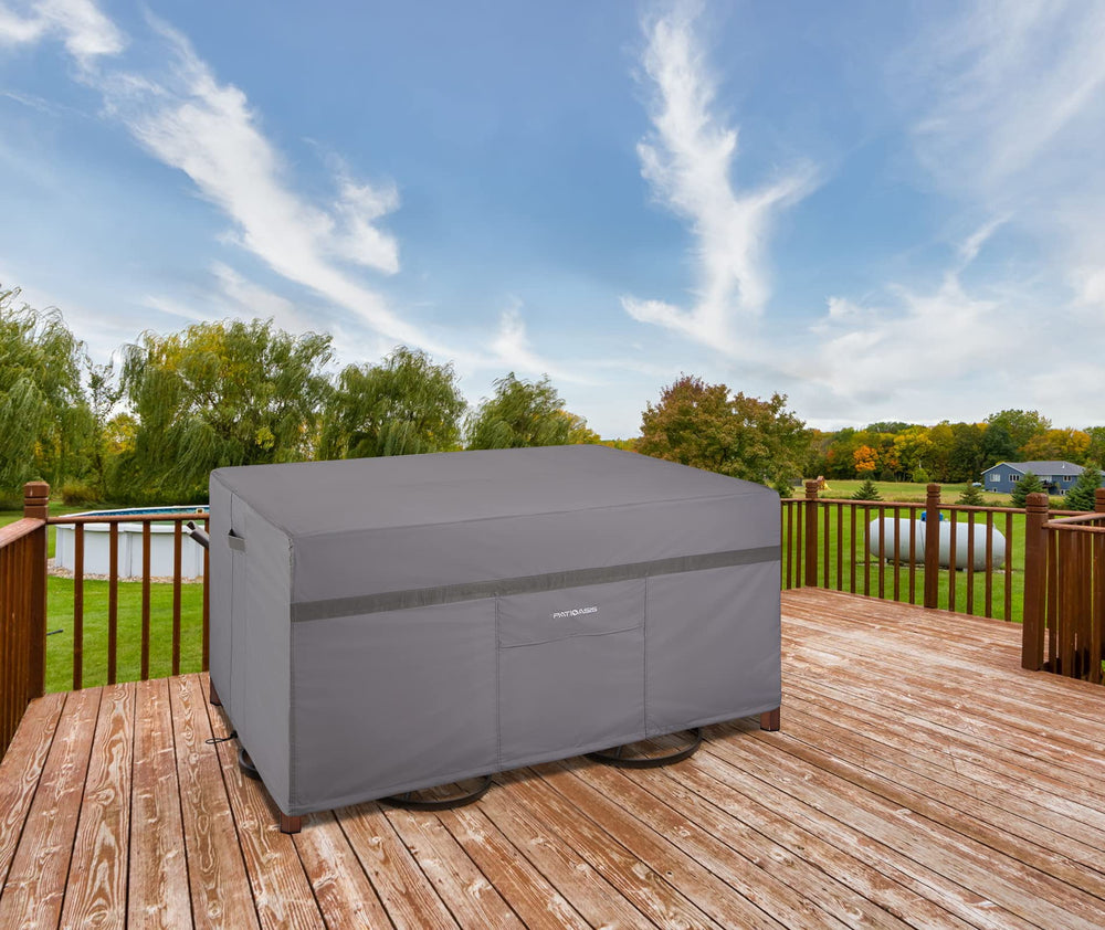 PATIOASIS folded compactly for storage saving space and simplifying handling