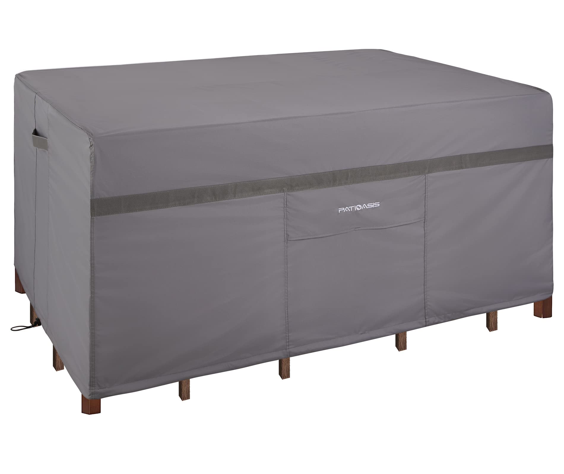 PATIOASIS front view full coverage protects entire dining set from weather