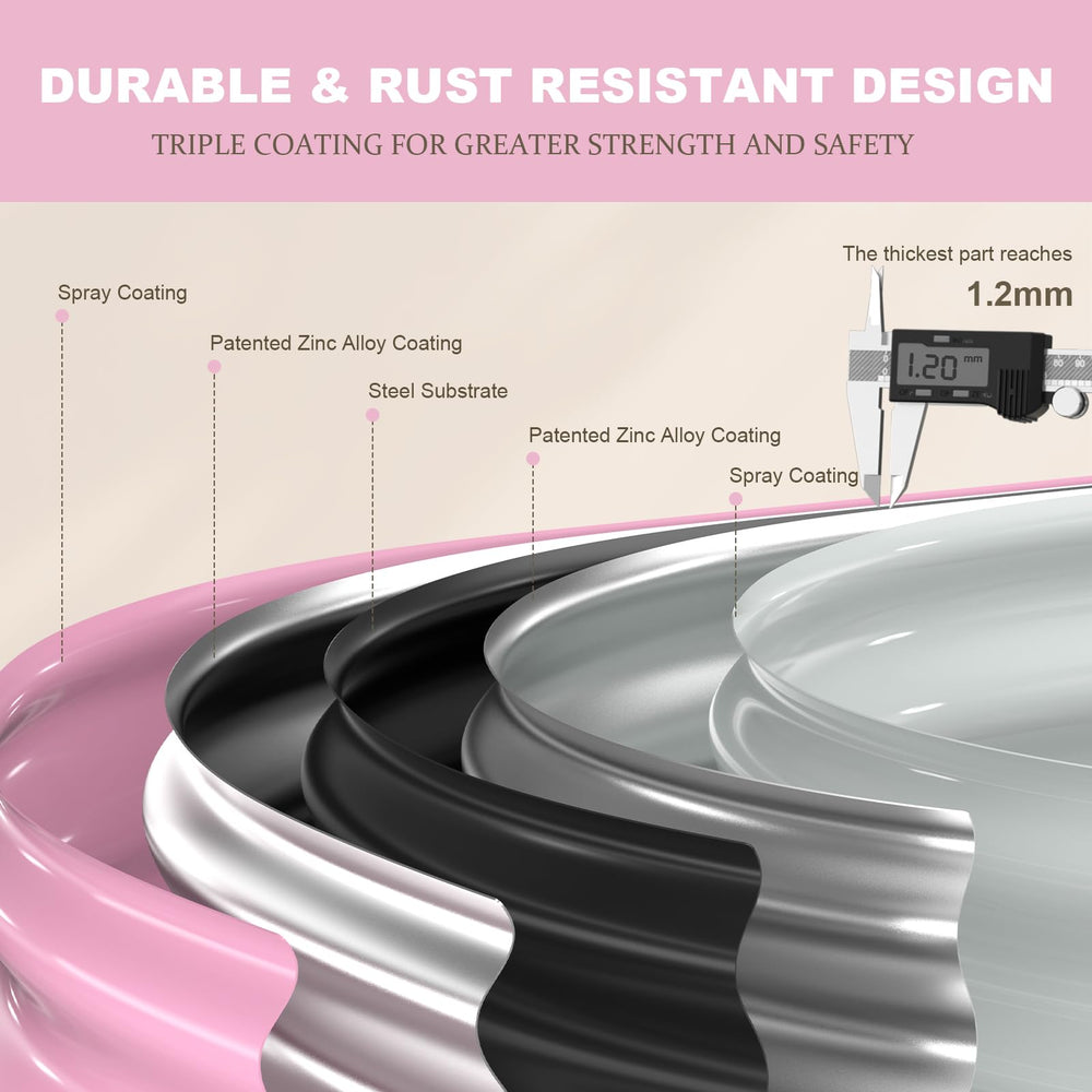 Patiobay close-up of zinc-aluminum coating highlighting corrosion resistance benefit