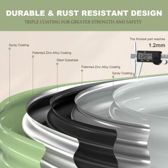 Patiobay close-up of zinc-aluminum coating highlighting corrosion resistance benefit