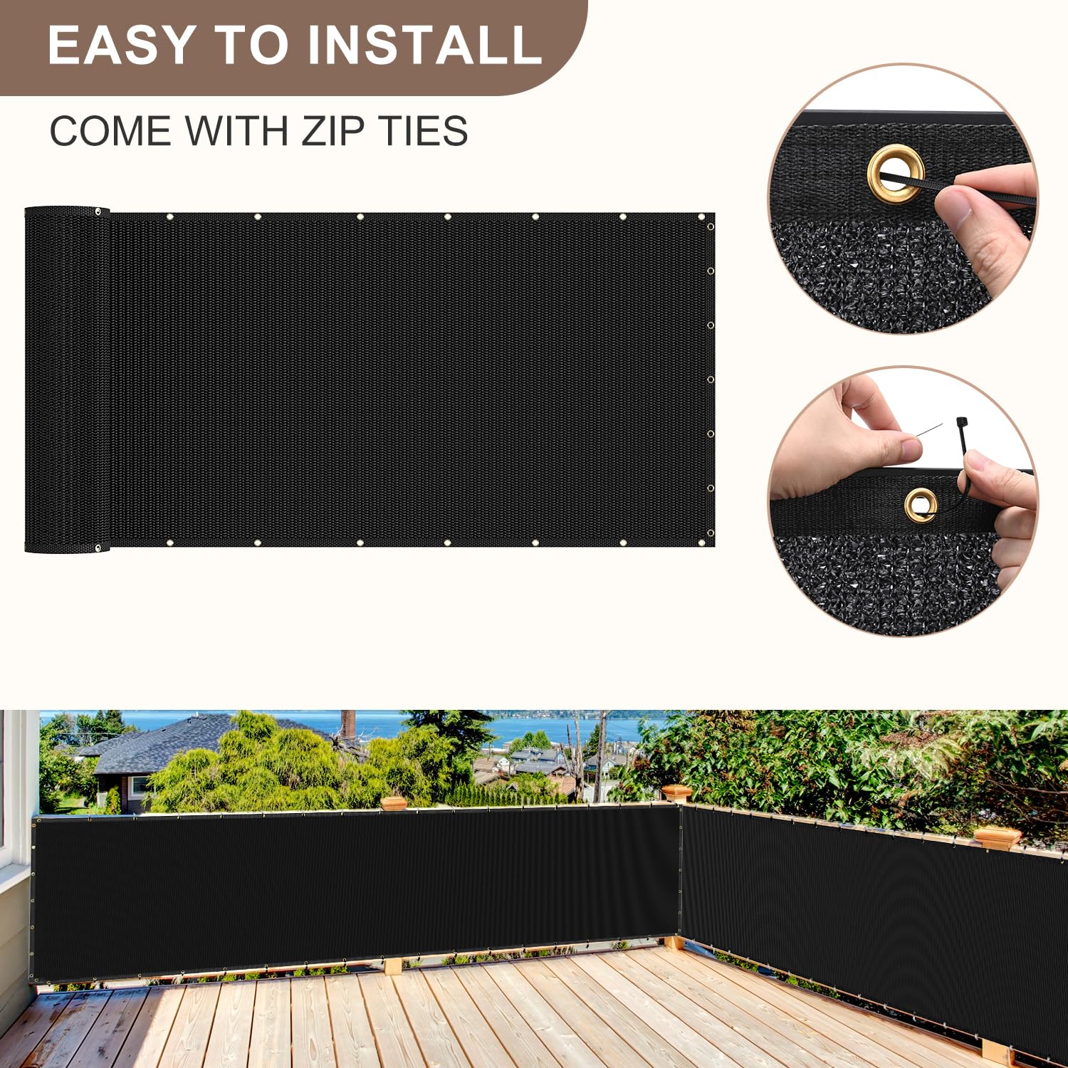 Patiobay comparación escala 5x50 ft junto a persona para ver dimensiones