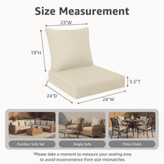 PatioGlow cushion ties detail securing pad to furniture for stable seating