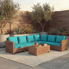 PatioGlow close-up of Oxford fabric texture showing fade-resistant finish