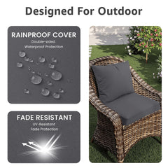 PatioGlow cojín colocado en silla de exterior mostrando acolchado cómodo