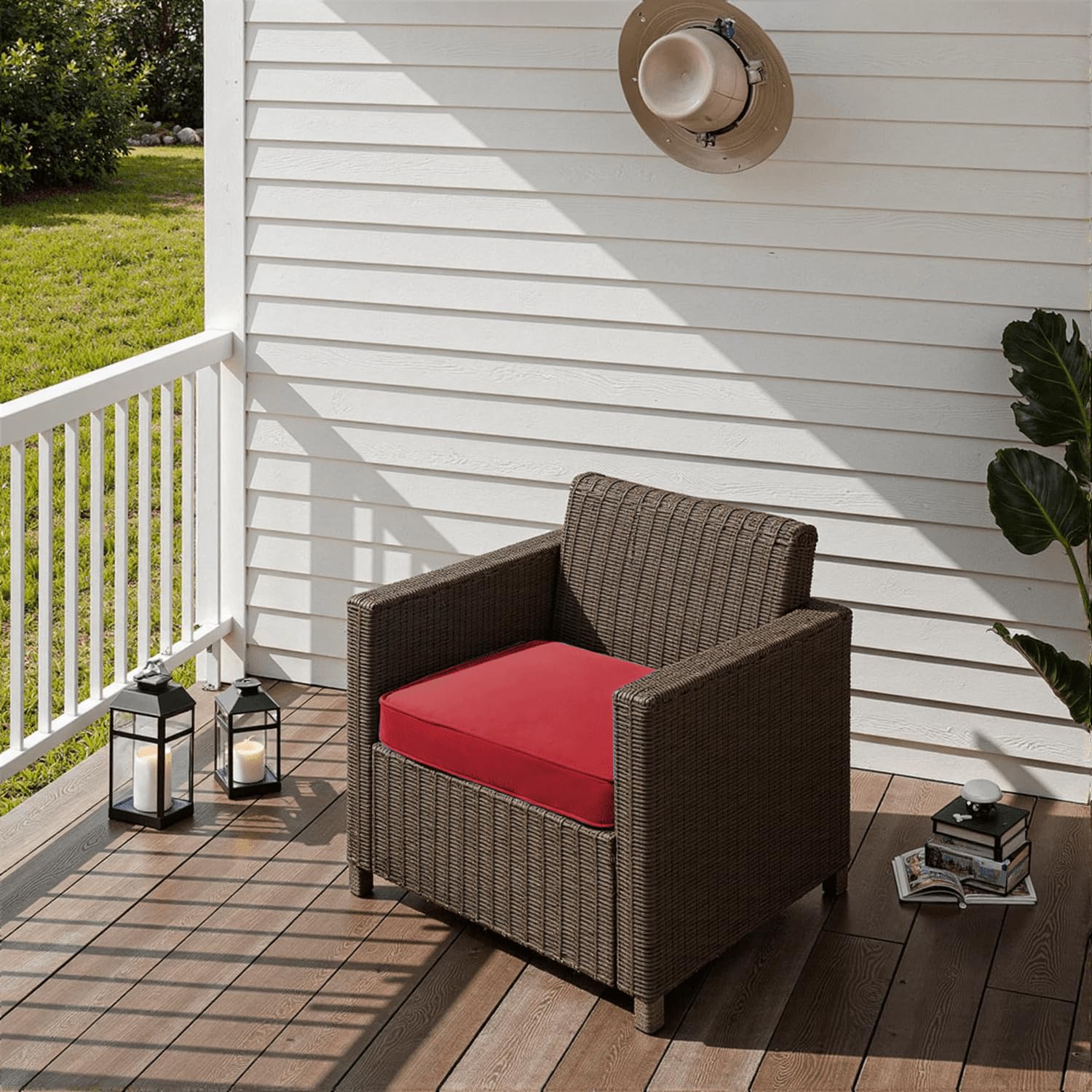 PatioGlow cremallera oculta y asa, transporte fácil y protección impermeable
