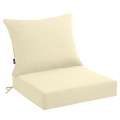 PatioGlow front view of seat and back cushions showing bright yellow appeal and comfort