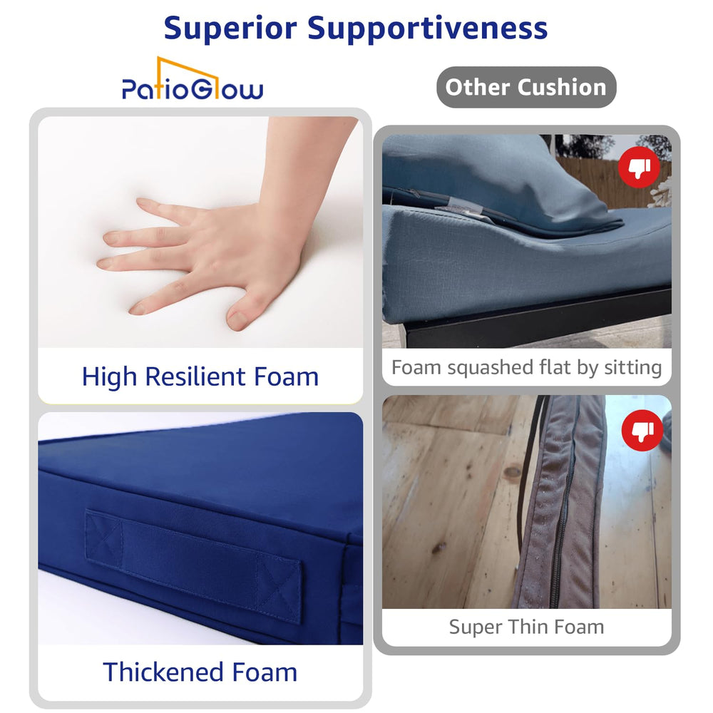 PatioGlow hidden zipper detail illustrating water-resistant seam protection