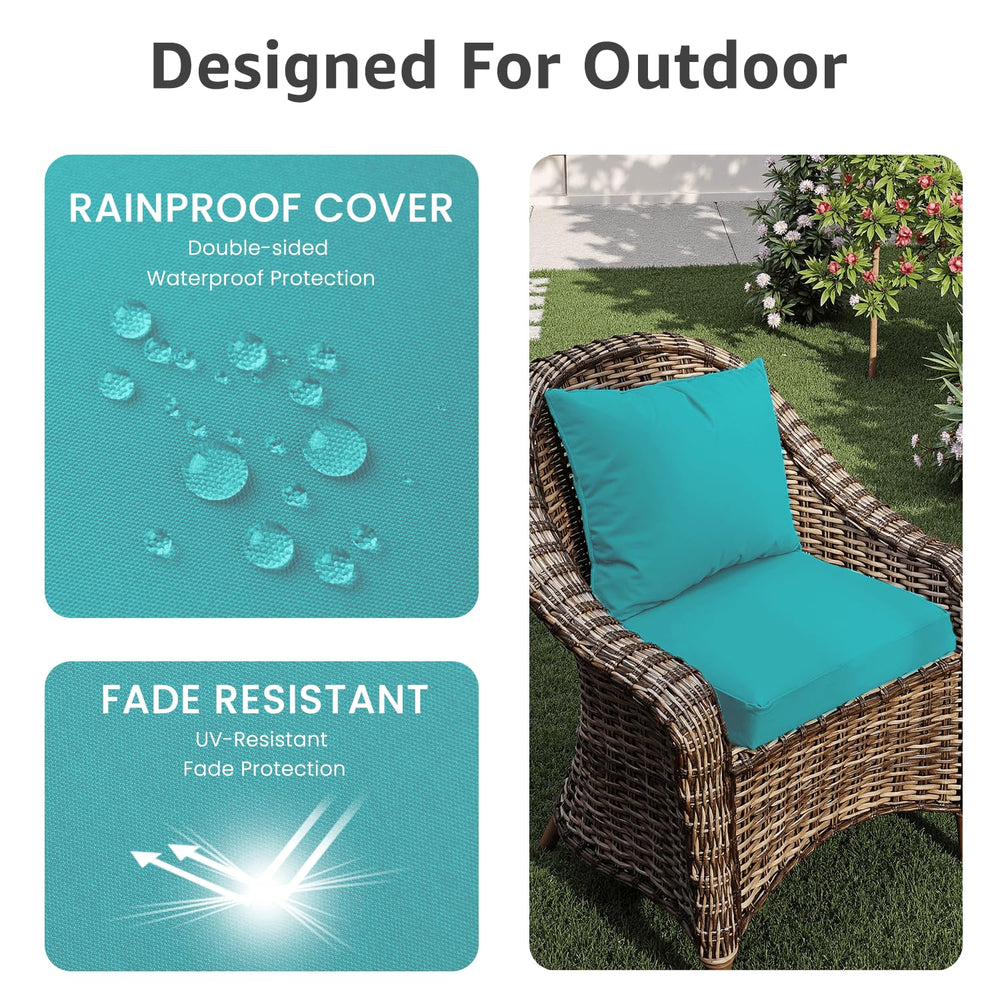 PatioGlow side profile showing 3-inch thickness for cushioned seating comfort