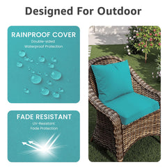 PatioGlow side profile showing 3-inch thickness for cushioned seating comfort
