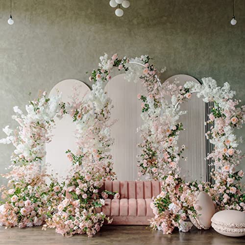 PATPROPS arch decorated with balloon garland showing easy attachment and visual impact benefits