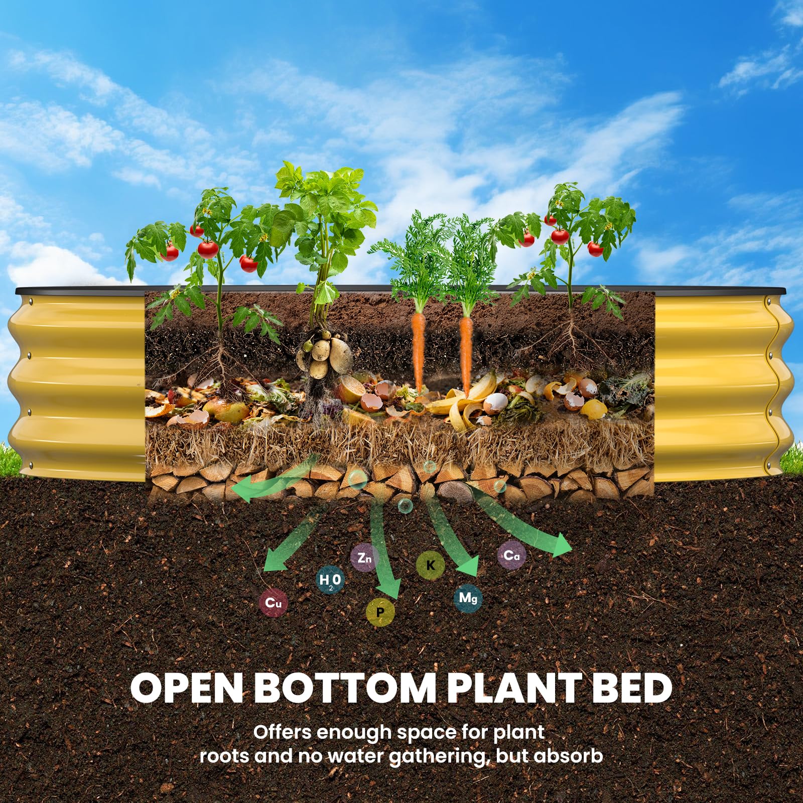 Pattiumo assembled on lawn showing scale and footprint to help plan garden layout efficiently