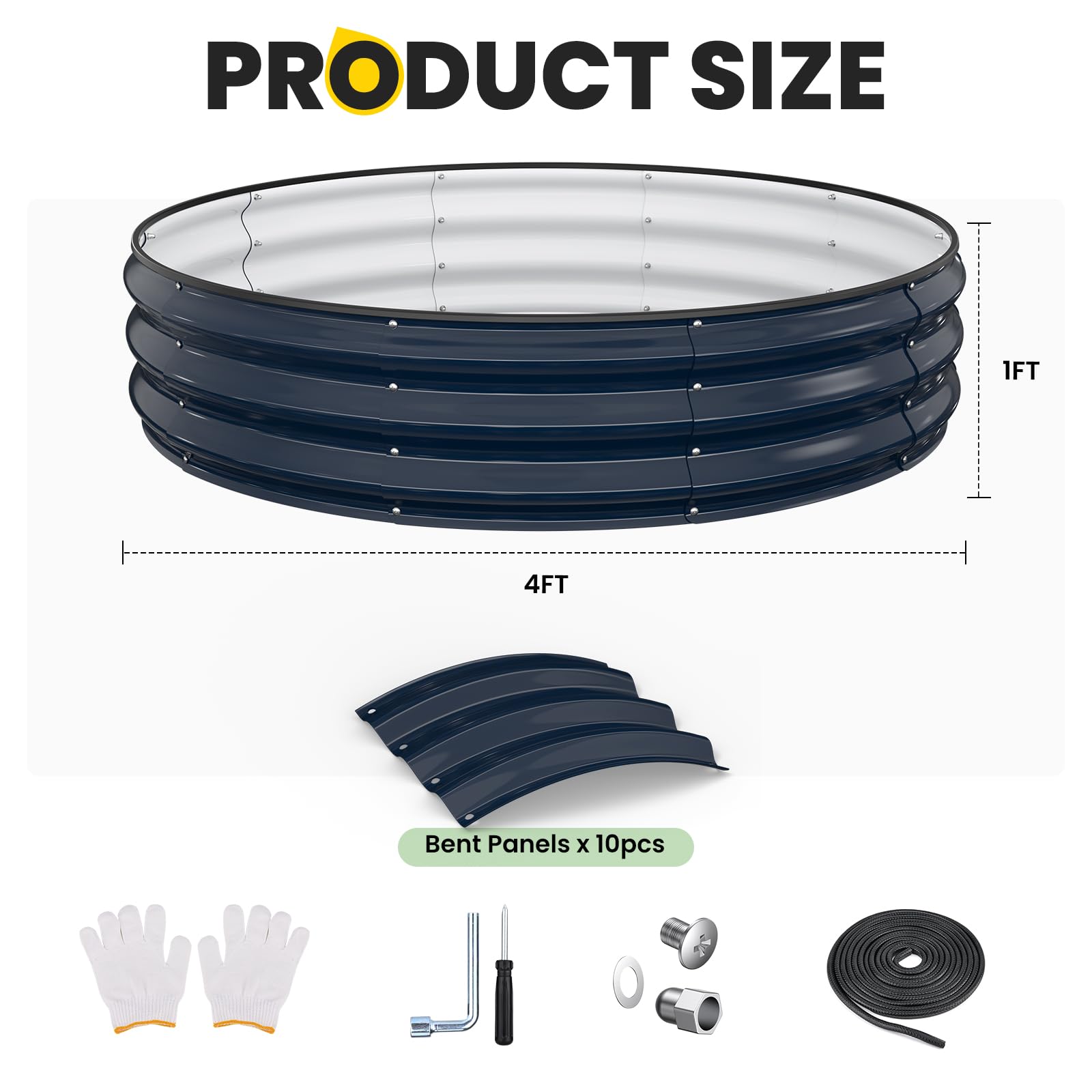 Pattiumo size comparison with common yard tools to show footprint and scale