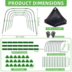PATYDEST hoop frame assembled over raised bed demonstrating easy installation and plant shade
