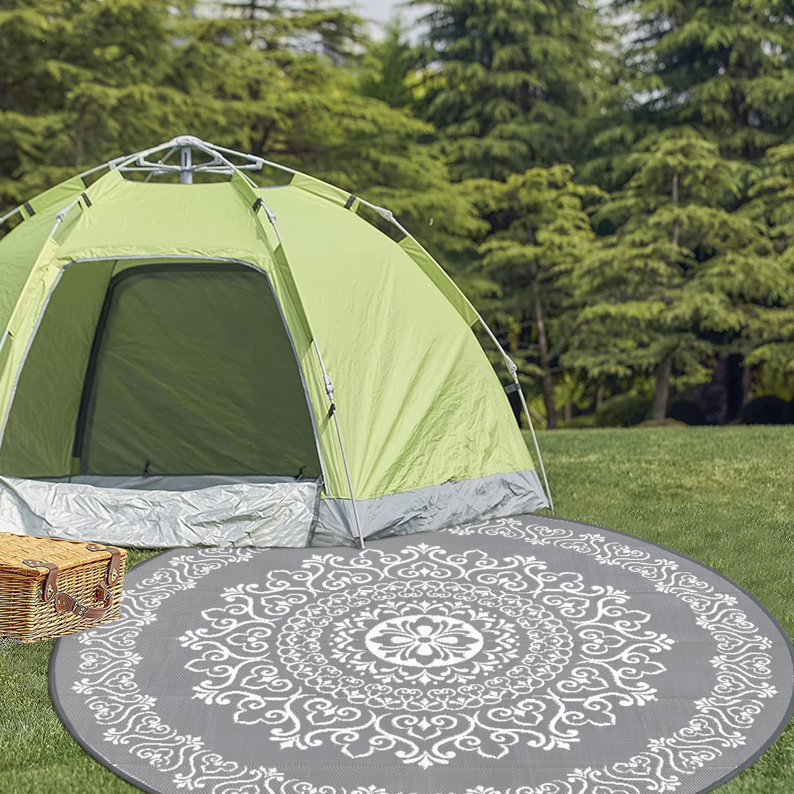 Pauwer rug on patio with furniture showing comfortable, stylish outdoor area