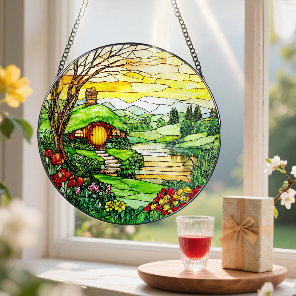 Pauyadu suncatcher in a cozy window setting enhancing room ambiance with vibrant color
