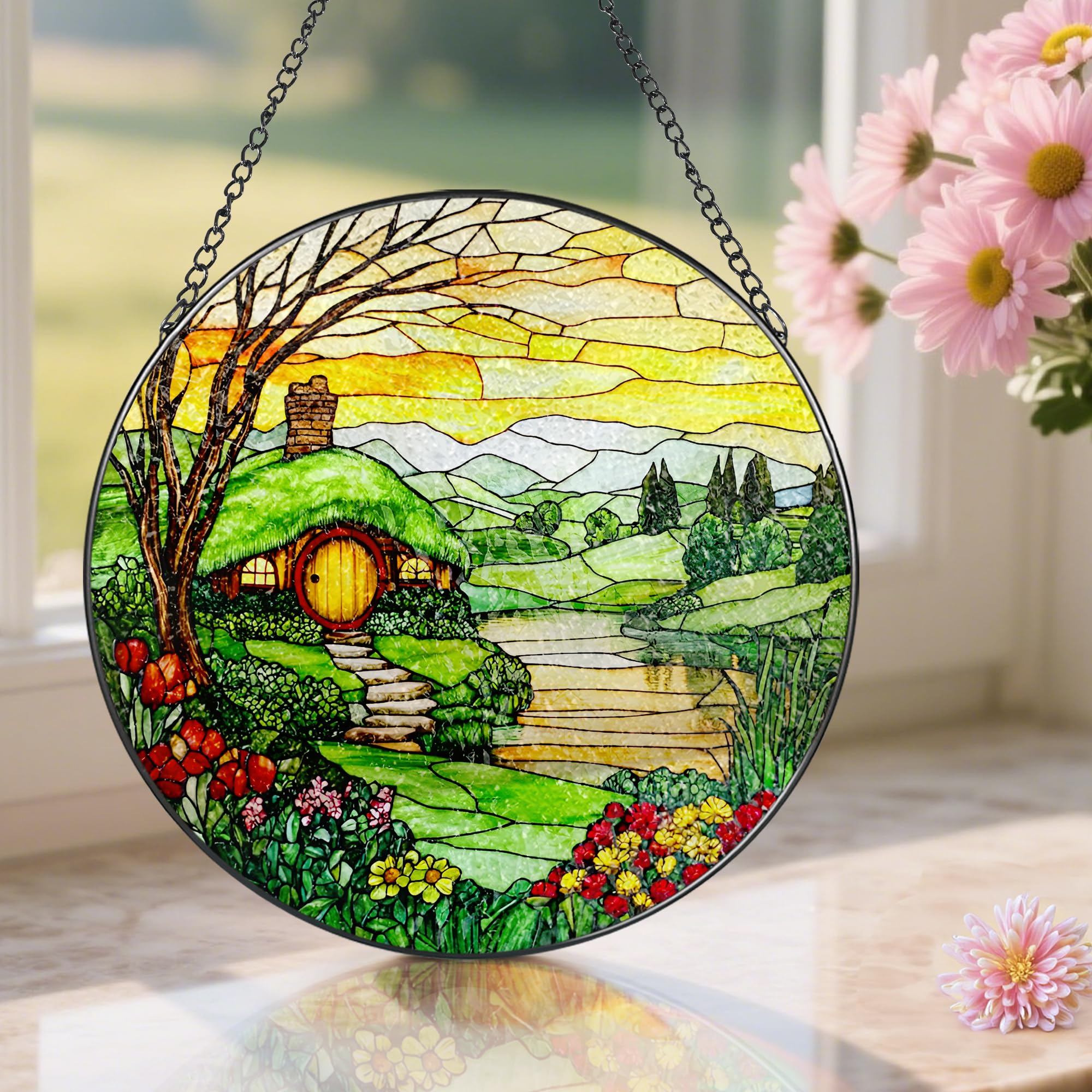 Pauyadu metal frame and chain detail highlighting sturdy construction and secure hanging