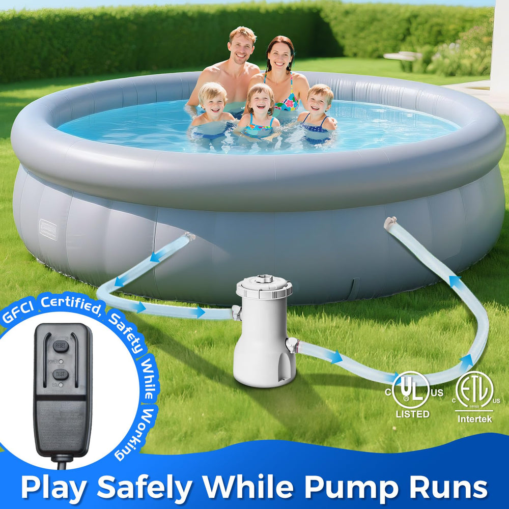 Pavel pump connected to pool hose demonstrating straightforward installation