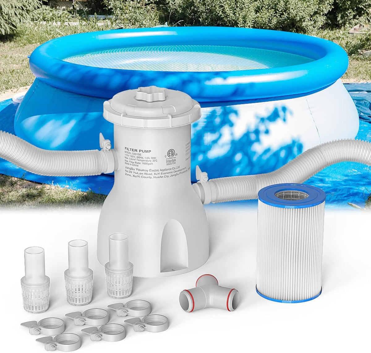 Pavel pump front view showing compact design and easy placement for convenience