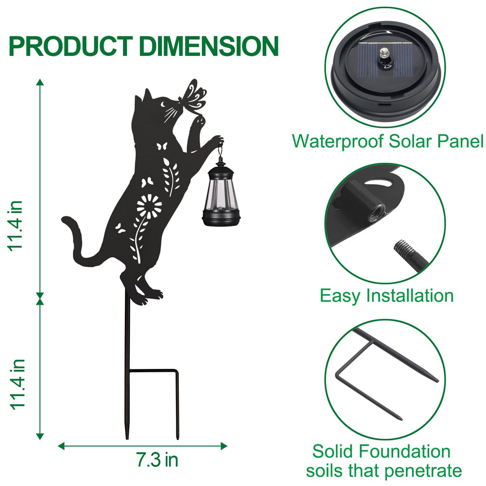 Pawatee close-up of metal cat silhouette detail highlighting durable construction benefit