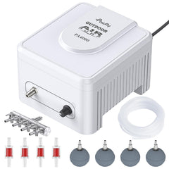 Pawfly front view of aerator showing controls and quick-install benefit