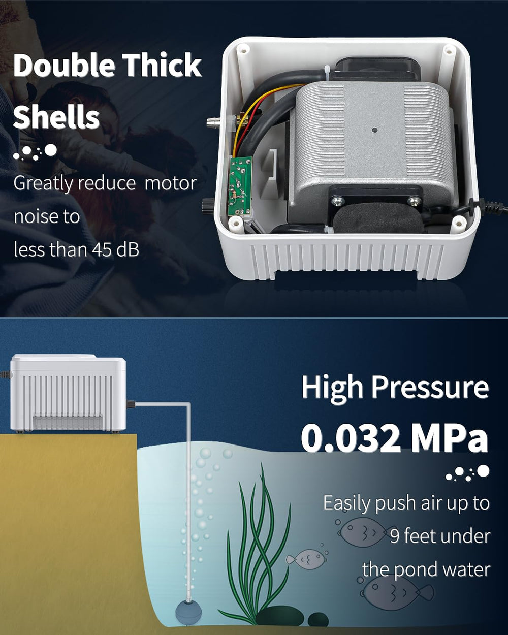 Pawfly top shell close-up highlighting thick housing for quieter operation