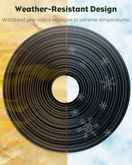 Pawfly tubing bent around garden edge illustrating flexible routing benefit