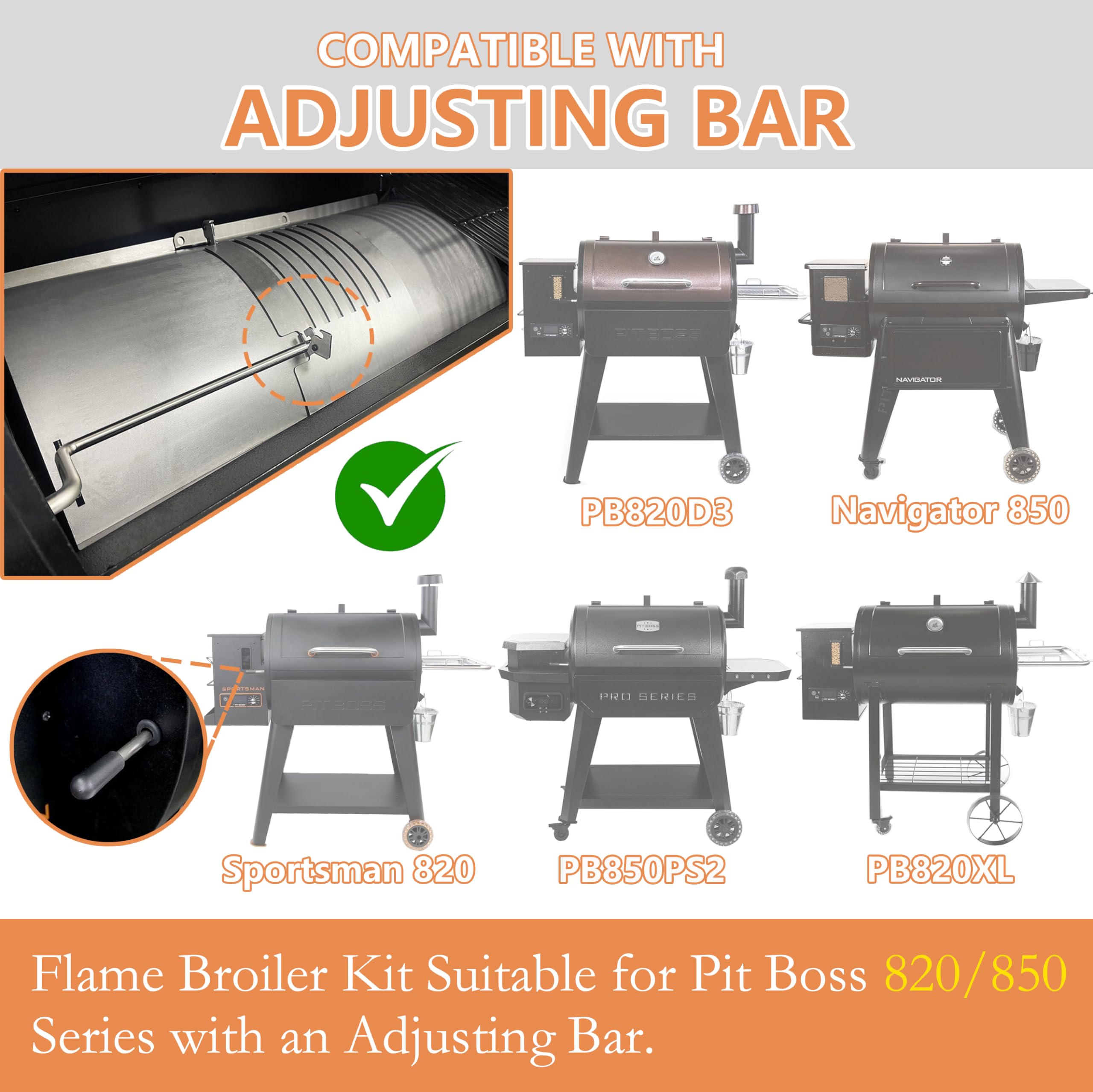 Pawsible flame broiler close-up showing heavy-duty steel for durability